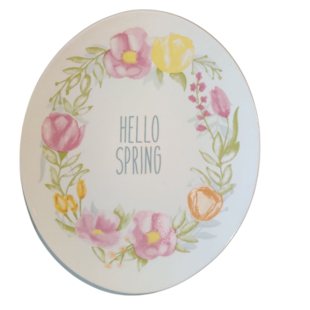 Hello Spring Oval Ceramic Platter NIB